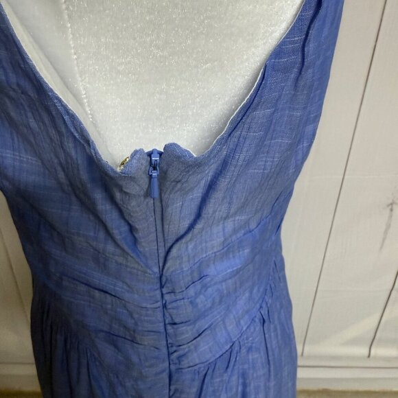 Lilly Pulitzer Essie Dress Size 10 Sleeveless, Ruffles, Blue Style 17183 EUC!!! - Picture 4 of 14